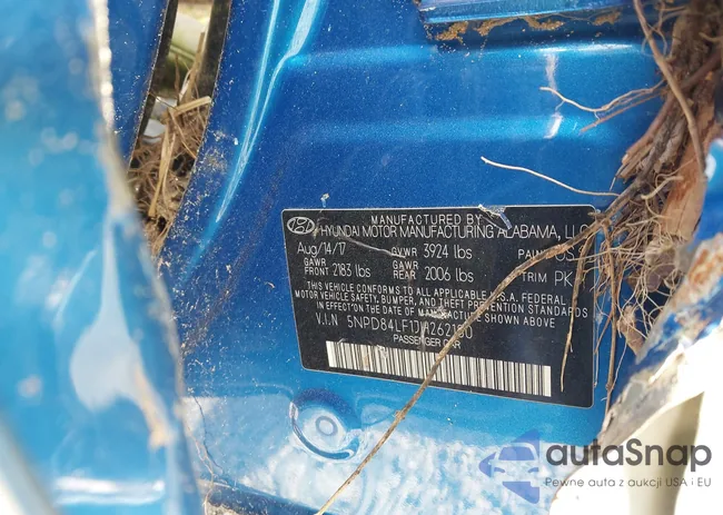 5NPD84LF1JH262180: 42003442