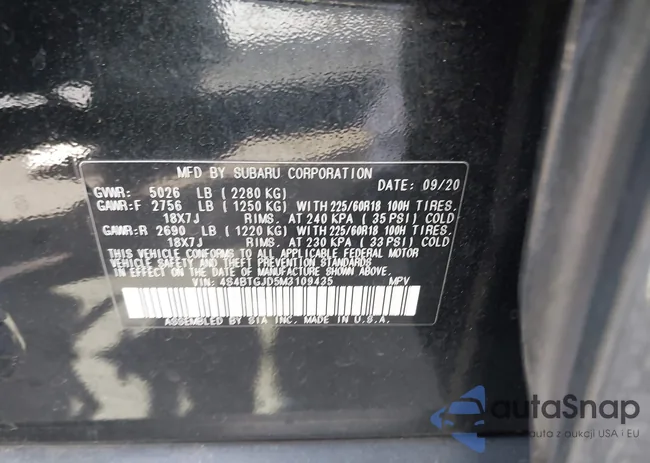 4S4BTGJD5M3109435: 42003922