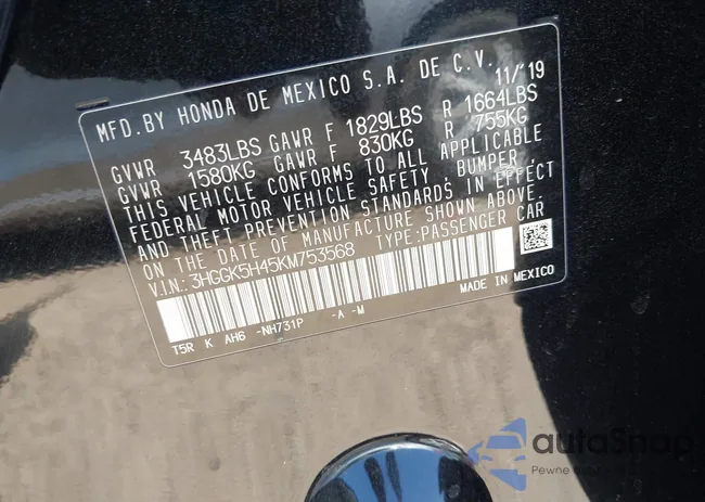 3HGGK5H45KM753568: 42004174