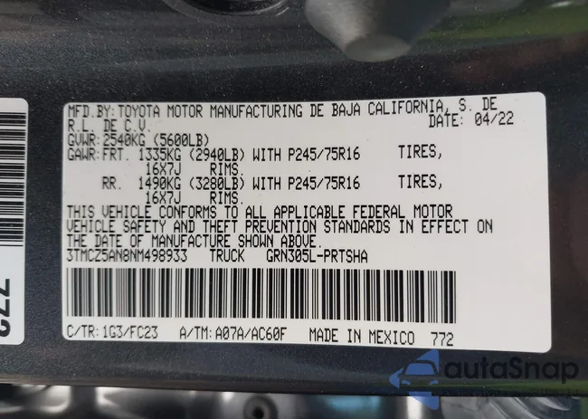 3TMCZ5AN8NM498933: 42004315