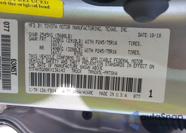 5TFAX5GN8KX136143: 42003672