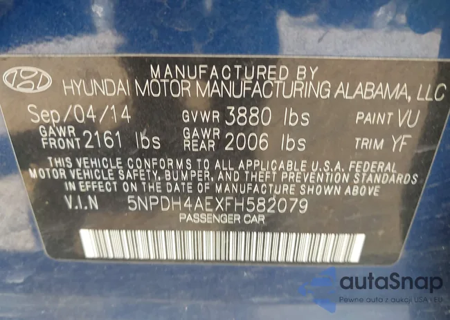 5NPDH4AEXFH582079: 42003734