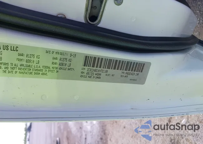 2C3CDXBG1KH721189: 42005176