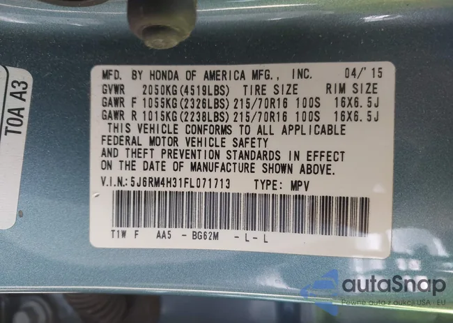 5J6RM4H31FL071713: 42005181