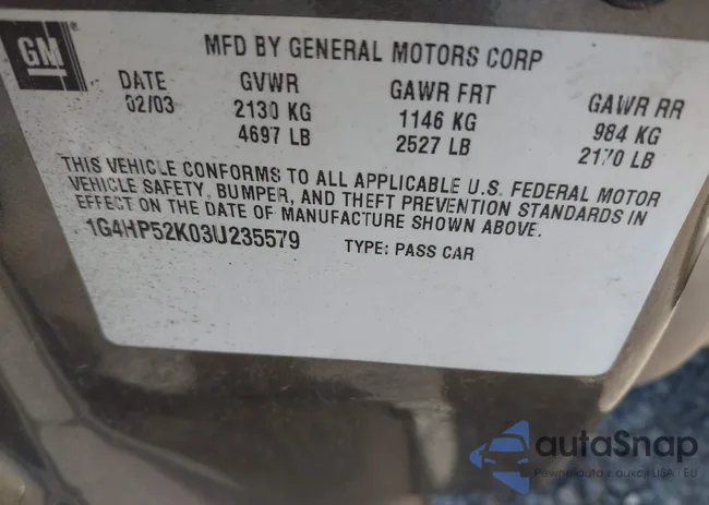 1G4HP52K03U235579: 42005288