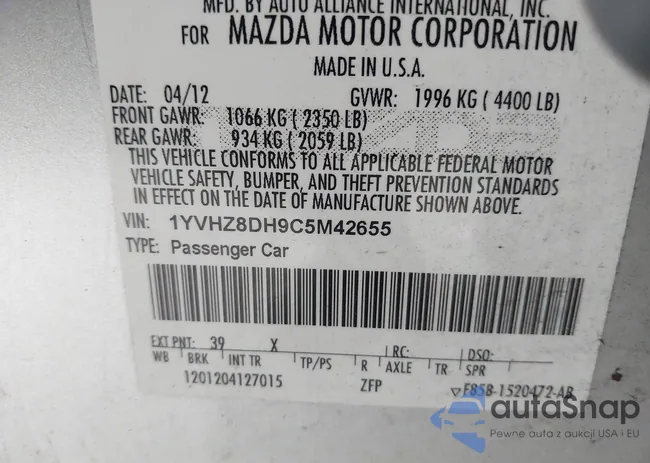 1YVHZ8DH9C5M42655: 42005298