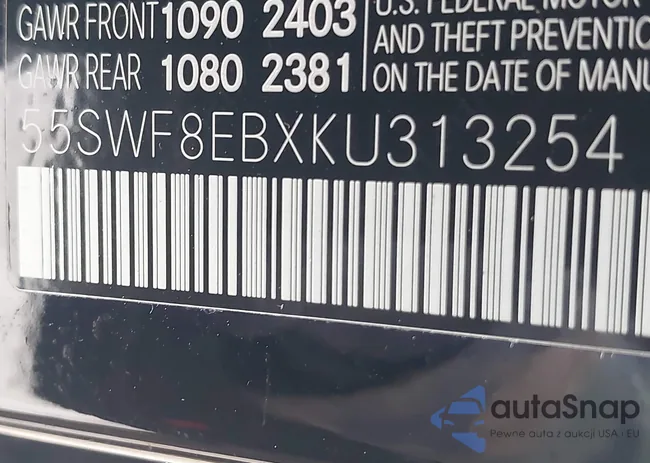 55SWF8EBXKU313254: 42004625