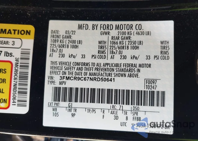 3FMCR9C67NRD50641: 42004703