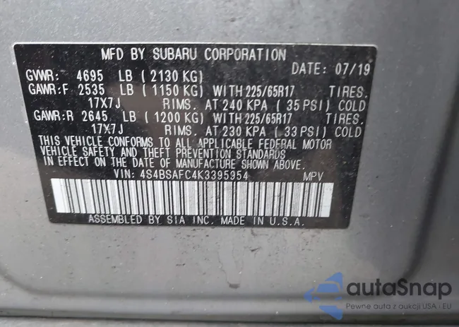 4S4BSAFC4K3395954: 42006044