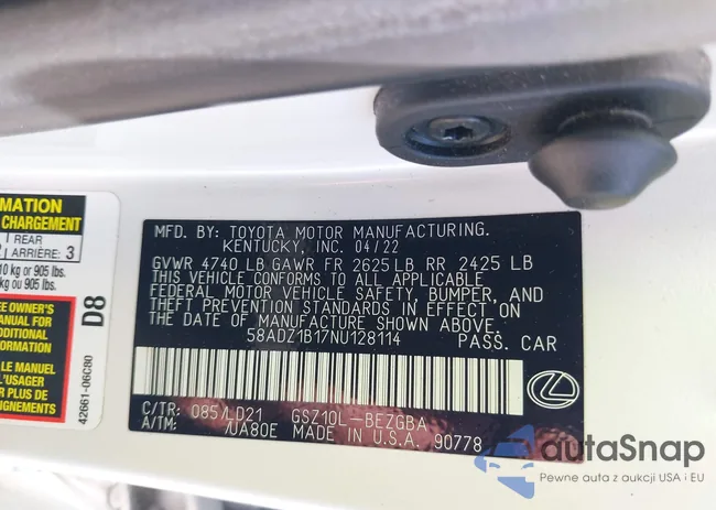 58ADZ1B17NU128114: 42006111