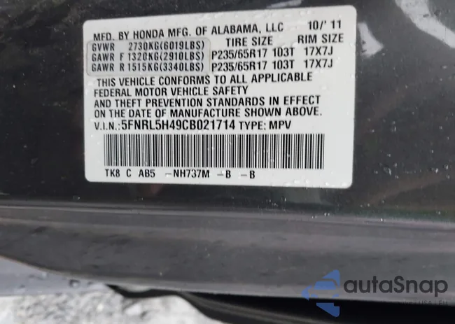 5FNRL5H49CB021714: 42006226