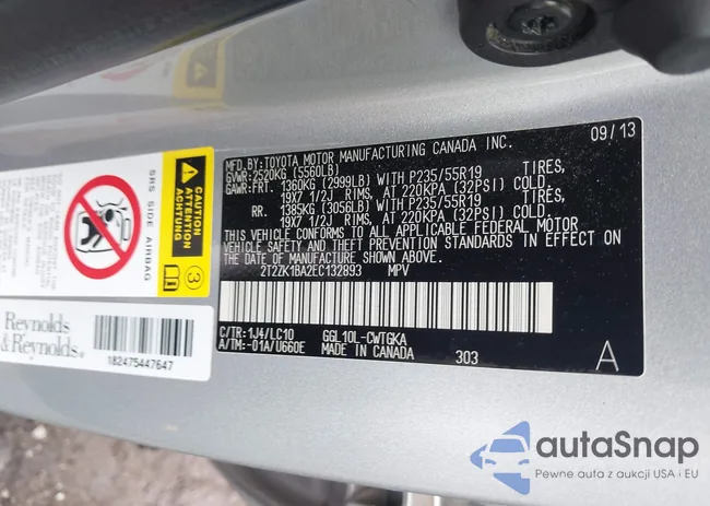 2T2ZK1BA2EC132893: 42005534