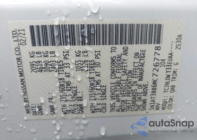 5N1AT3BB6MC726778: 42005535