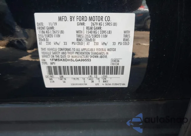 1FMSK8DH5LGA99553: 42005556