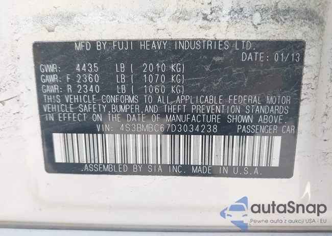 4S3BMBC67D3034238: 42005648