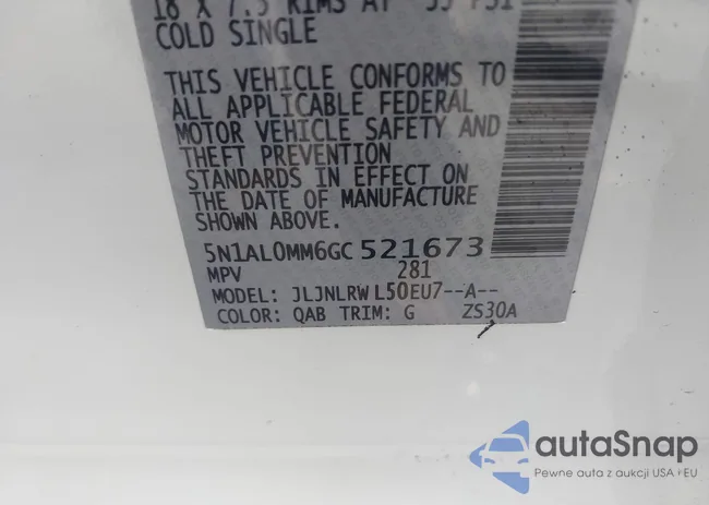 5N1AL0MM6GC521673: 42005701