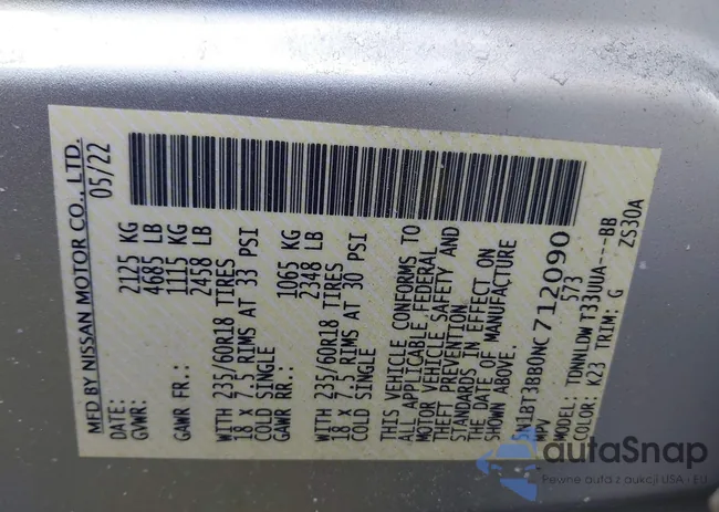 5N1BT3BB0NC712090: 42005799