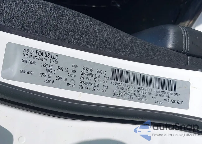 1C4RDHAG2LC204355: 42007082