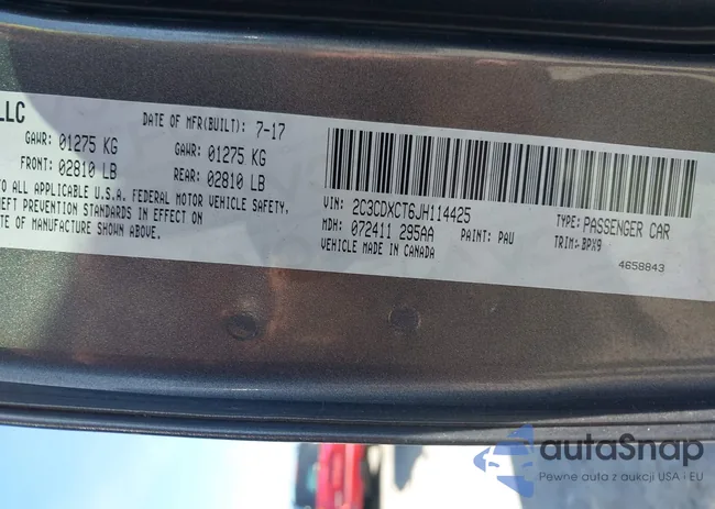 2C3CDXCT6JH114425: 42007137