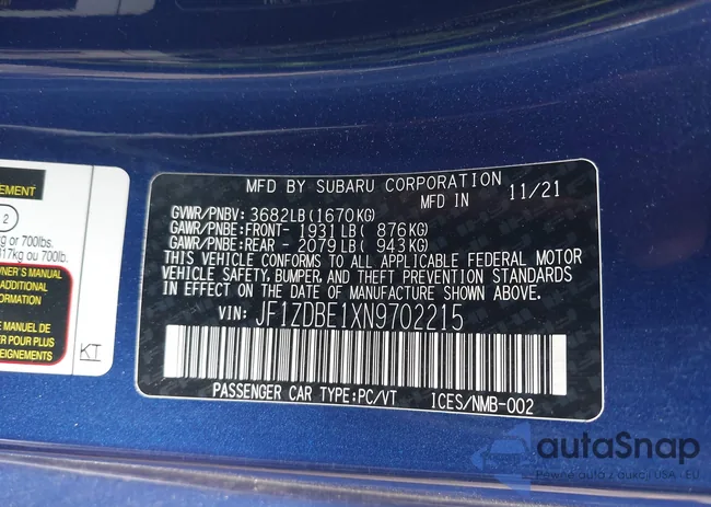 JF1ZDBE1XN9702215: 42007263