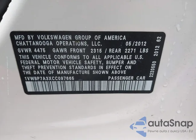 1VWBP7A3XCC097665: 42006604