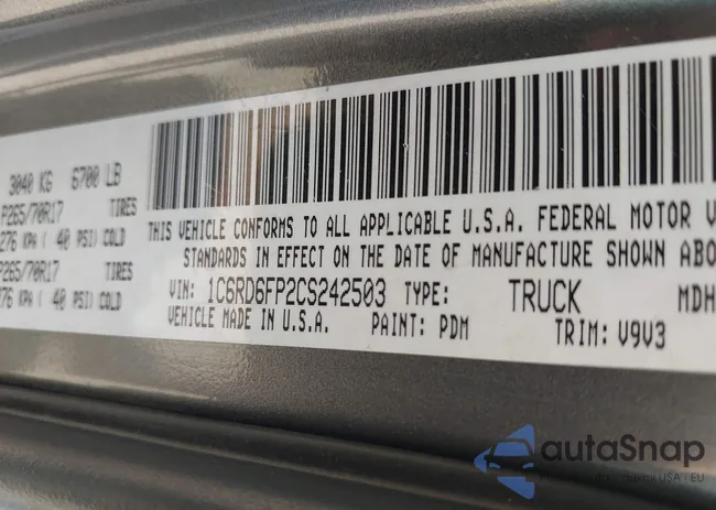 1C6RD6FP2CS242503: 42008168