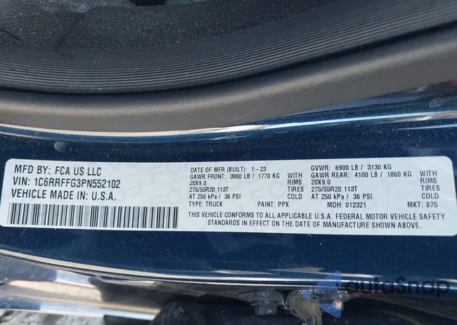 1C6RRFFG3PN552102: 42008227