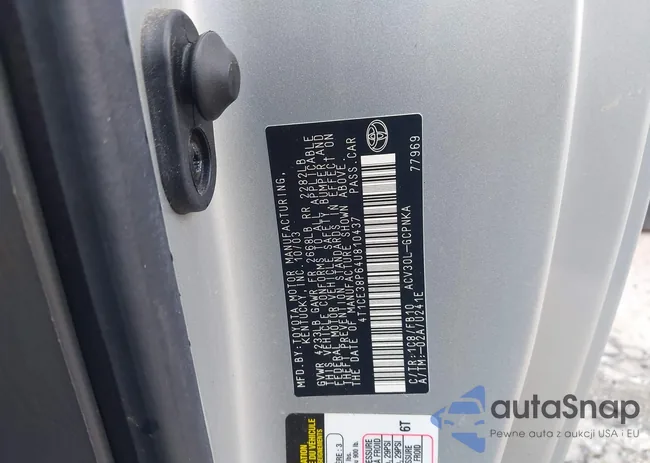 4T1CE38P64U810437: 42007473