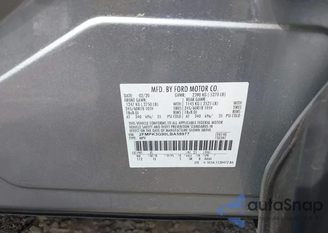 2FMPK3G90LBA58977: 42007572