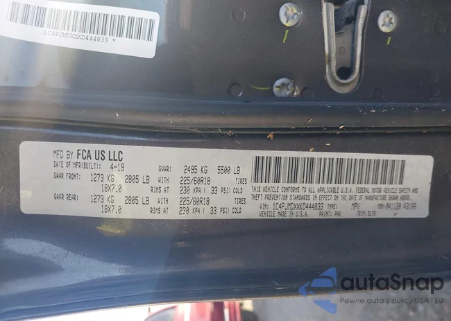 1C4PJMDXXKD444833: 42007643