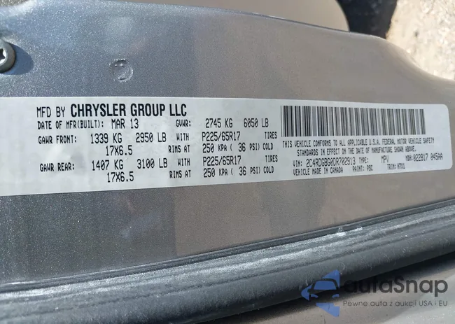 2C4RDGBG0DR702913: 42007786