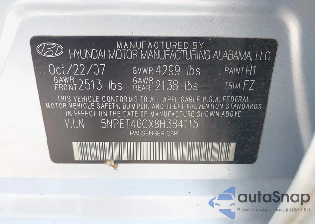 5NPET46CX8H384115: 42007826