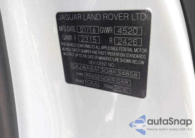 SAJWA6AT3G8K34858: 42009072