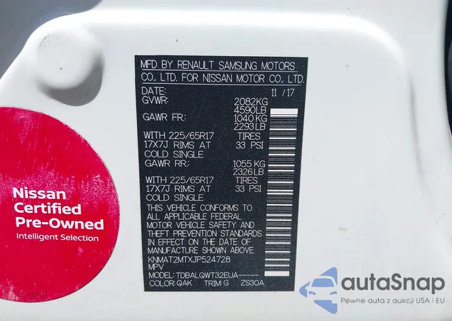 KNMAT2MTXJP524728: 42009137