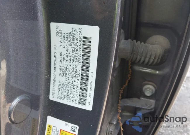 1HGCV1F37JA122227: 42009169