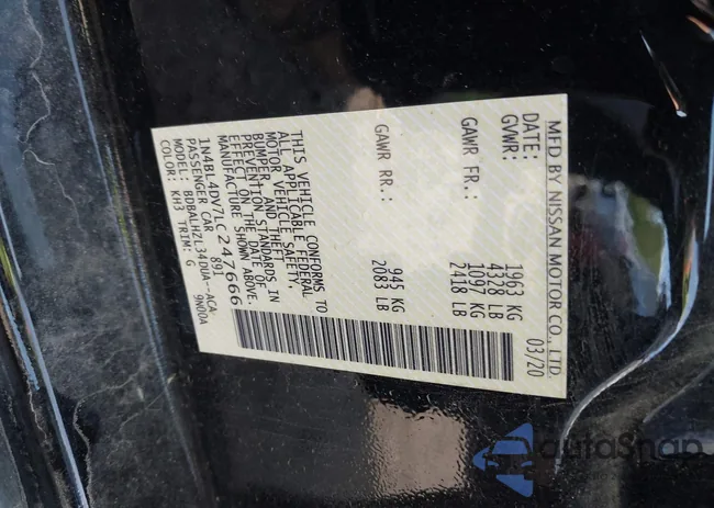 1N4BL4DV7LC247666: 42009248