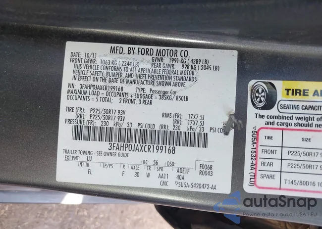 3FAHP0JAXCR199168: 42009376