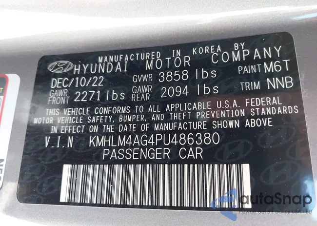 KMHLM4AG4PU486380: 42008507