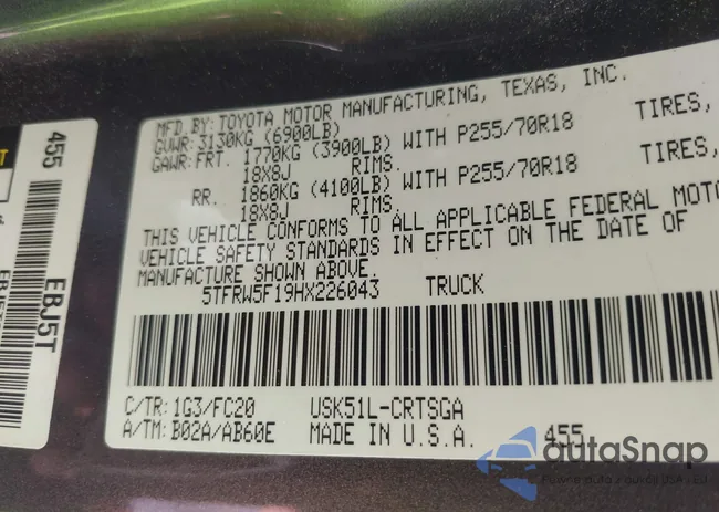 5TFRW5F19HX226043: 42008854