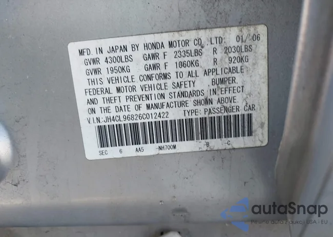 JH4CL96826C012422: 42010426