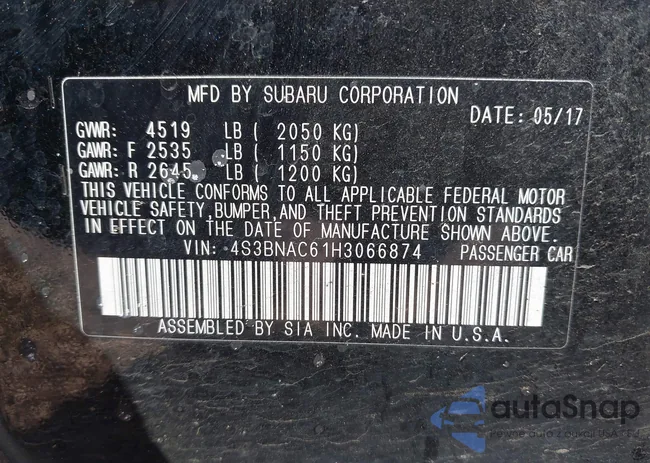 4S3BNAC61H3066874: 42009546