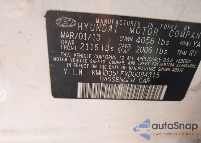 KMHD35LEXDU094315: 42010886