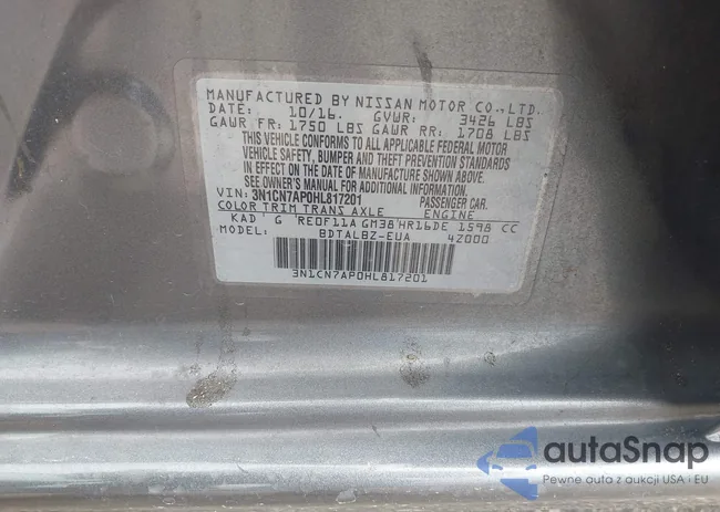 3N1CN7AP0HL817201: 42010961