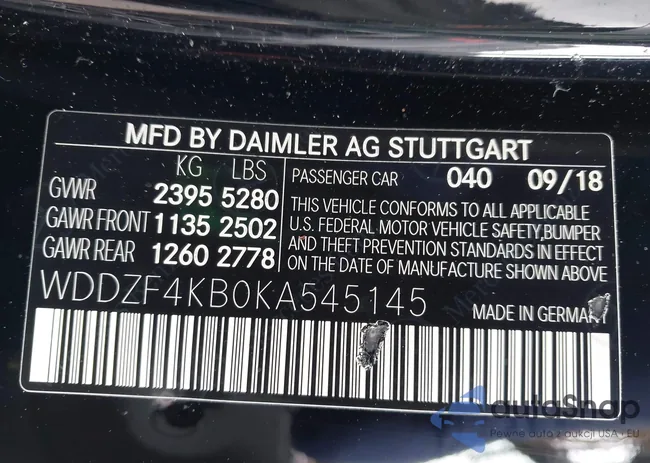 WDDZF4KB0KA545145: 42011116