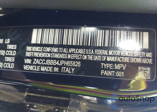 ZACCJBBB4JPH65826: 42011143