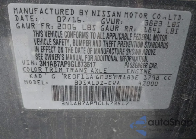 3N1AB7AP9GL673517: 42011227