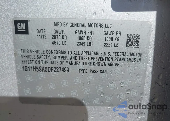 1G11H5SA5DF227499: 42010719