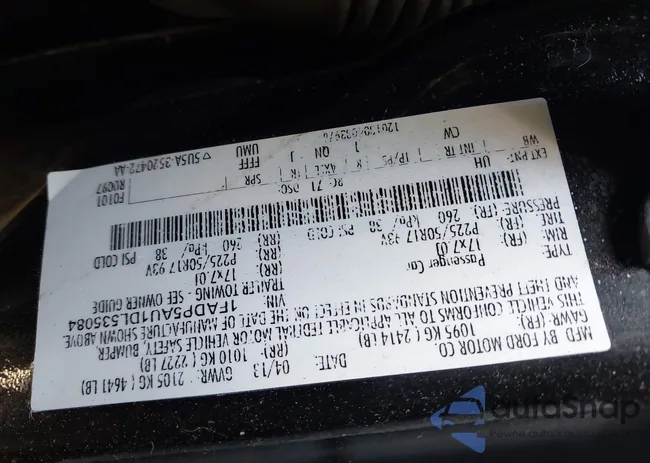 1FADP5AU1DL535084: 42011973