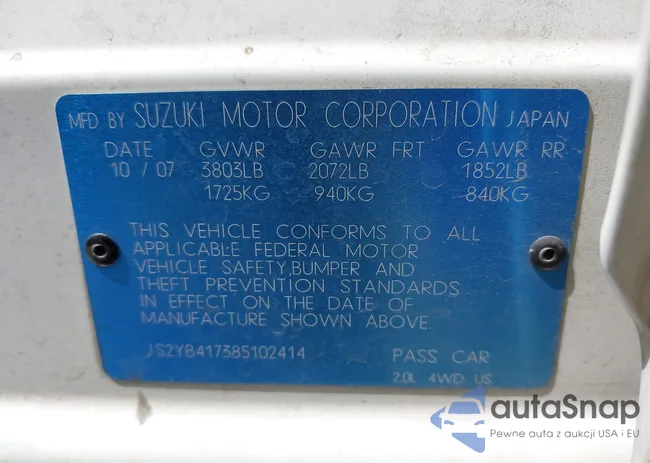 JS2YB417385102414: 42012173