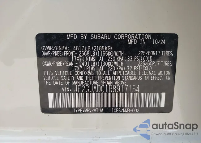 JF2GUADC1R8917154: 42011869